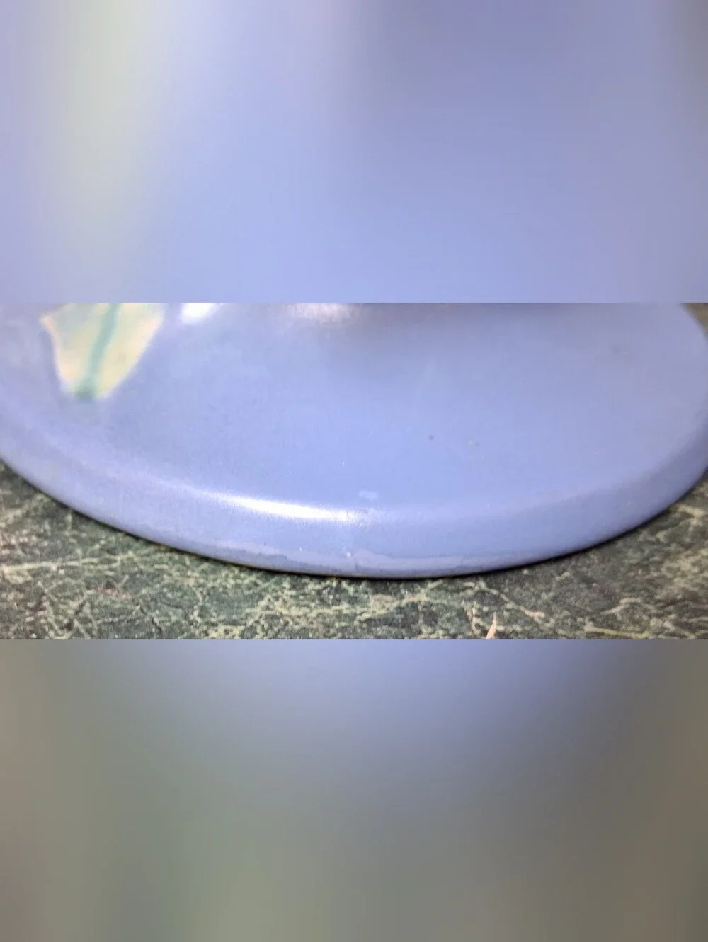 Vintage Roseville Pottery Blue Thornapple - 812 - Art Deco Vase 6.25
